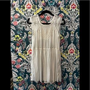 American Eagle outfitters: women’s (XS) White 100% modal eyelet low waist dress